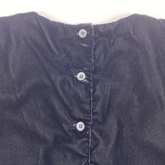 Gap Black Velvet Dress Girls Size 5 - Picture 7 of 9